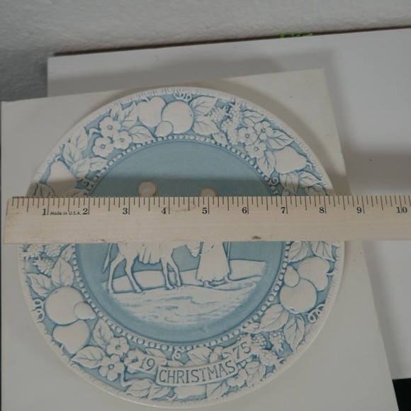 Vernon Metlox Xmas Plate 1975 Songs of Christmas O Holy Night 8.5 inch Vintage - Picture 5 of 9